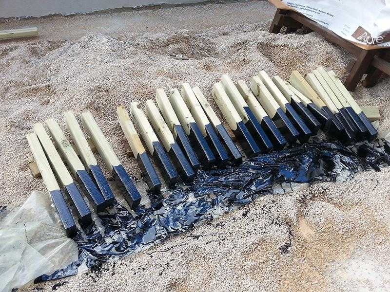 עבודה על גינת חצר בבית פרטי במרכז הארץ