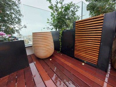 עציצים דקורטיביים לגינת גג או מרפסת